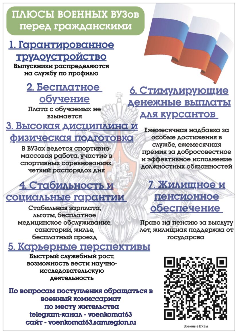 ВОЕННЫЙ ВУЗ- ТВОЙ ПУТЬ К УСПЕХУ!